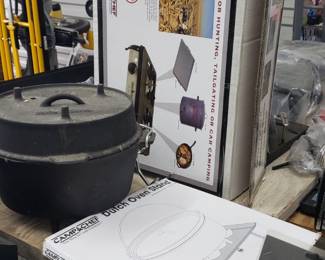 Lots of outdoor cooking accessories