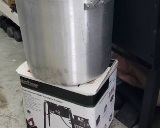 Lots of outdoor cooking accessories