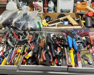 Tools galore in the attached garage!