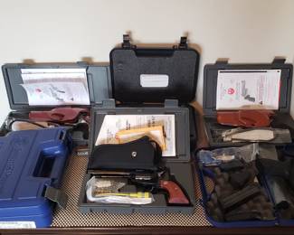 Just some of the firearms in cases