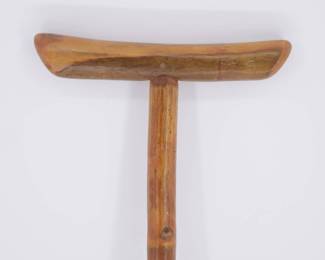 Vintage Collapsible Wooden Walking Cane w/ T-Shaped Handle