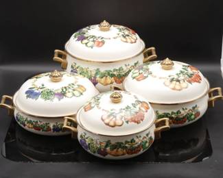 Tabletops Unlimited Kensington Garden 4-Piece Vitroceramic Pot Set