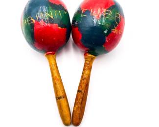 Pair of Vintage Cuban Maracas, 1950s