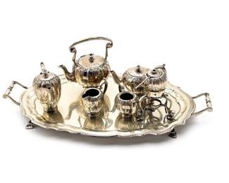 Miniature Sterling Silver Tea Set with Tray by Westminster
