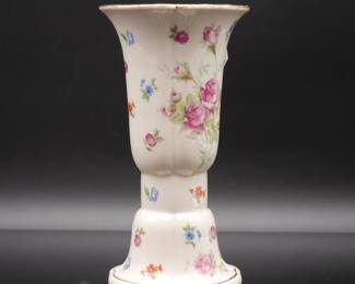 Gold Castle Floral Porcelain Vase