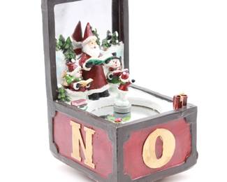 Decorative Christmas Music Box with Dancing Snowman and Melody
