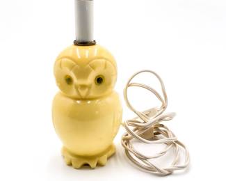 Mid-20th Century Ceramic Owl Table Lamp