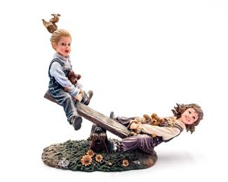 Boyd’s Dollstone ‘Kaylie and Jenny Seesaw Friends’ Figurine