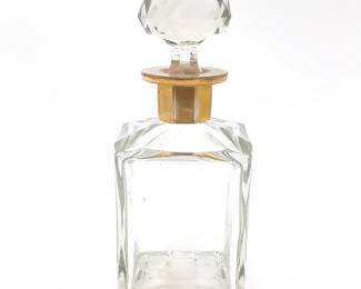 Vintage Crystal Decanter w/ Geometric Stopper