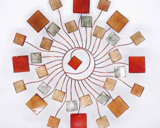 Deco 79 Metal Sunburst Wall Decor w/ Geometric Design