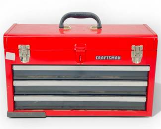 Craftsman Red Metal Toolbox with Tools