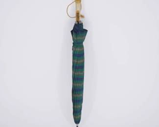 Vintage Tartan Plaid Umbrella with Lucite Handle