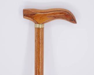 Mid-20th Century Turned Wood Walking Stick