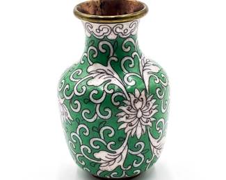 Small Chinese Cloisonne Brass Vase