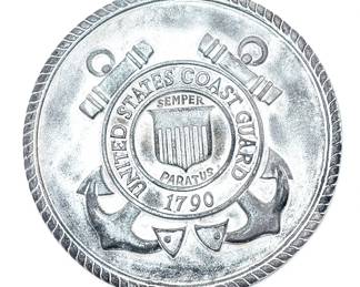 Aluminum United States Coast Guard Commemorative Wall Plate