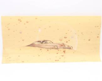 "Out of Gas" by Cristich, Original Drawing, 1978