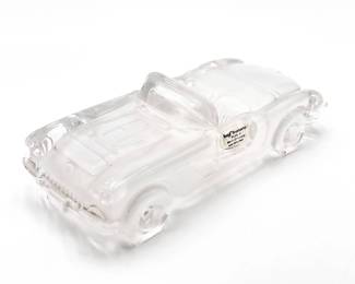 Hofbauer Corvette Figurine, 24% PbO Crystal, 1980s
