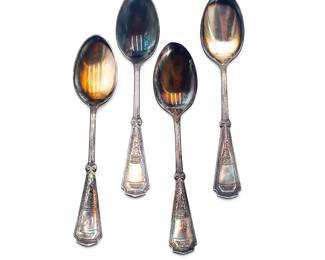 Set of 4 Wm Rogers ‘Countess’ 1880 Silverplate Tablespoons
