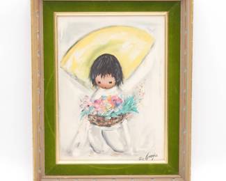 Framed Print Reproduction of ‘Flower Boy’ by Ted DeGrazia