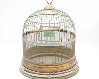 1920s Hendryx Brass Birdcage