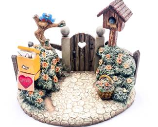 Goebel Hummelscape Love Letters Music Box Figurine