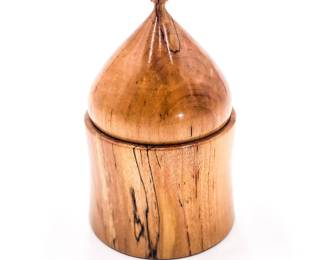Hand-Turned Wooden Box w/ Resin Interior