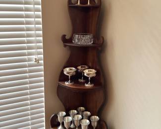 Vintage Wooden Wall Corner Shelf