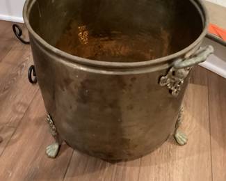 Antique Brass Coal Bucket/Planter
