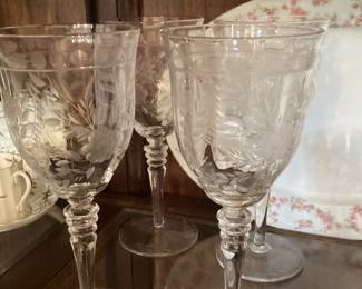 Libby Rock sharpe Waterford. Wine glasses