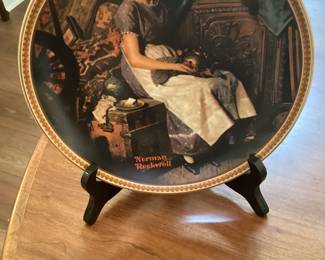 Norman Rockwell Dreaming in the Attic Plate