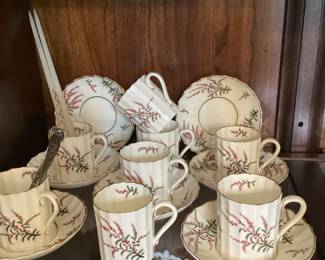 Royal Worcester Dunrobin Demitasse Cups & Saucers