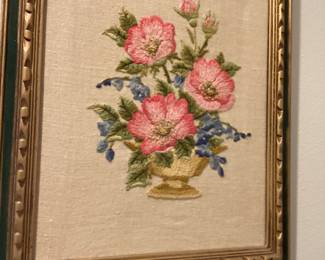 Botanical Needlepoint Art