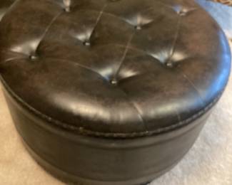 Leather Ottoman