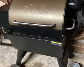 Treager BBQ pellet, grill and smoker in bronze