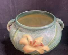 Roseville Zephyr Lily 2 Handle Vase