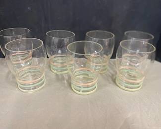 Clear Striped Glasses