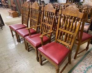 2- Sets of 4 Oak American Drew Chairs