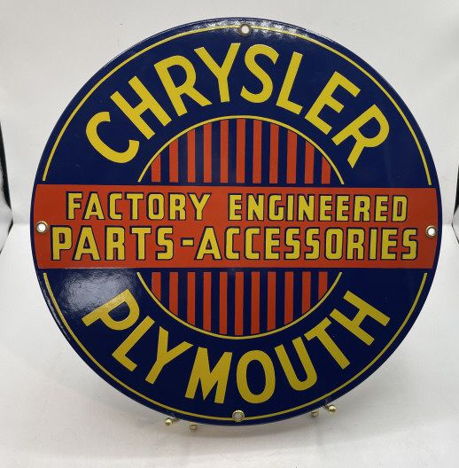 Lot 2 | Andre Rooney Chrysler Plymouth Enamel Advertising