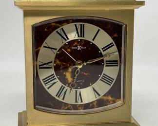 Lot 225 | Howard Miller Mini Alarm Mantle Clock Tortoiseshell