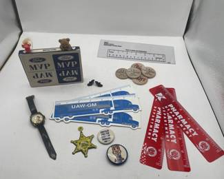 Lot 105 | Lot of Small Items KMart UAW Ford Meap Test