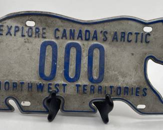 Lot 91 | Vintage Canada License Plate Polar Bear Arctic