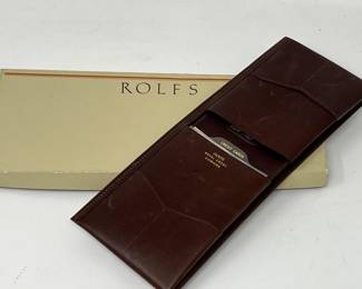 Lot 195 | Rolfs Leather Wallet Billfold w Original Box