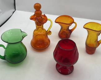Lot 30 | Collection of Vintage Mouth Blown Vases and Jugs,