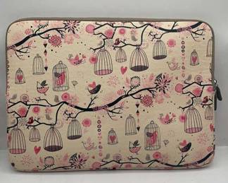 Lot 314 | Laptop Case Birds Birdcage Zipper Case