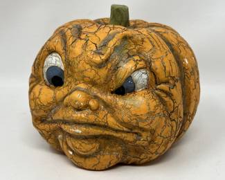 Lot 180 | Vintage Inspired Pumpkin Head Halloween Decor