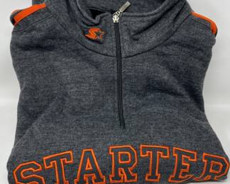Lot 118 | Mens 2XL Starter Half Zip Pullover Grey & Orange
