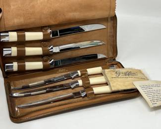 Lot 232 | Griffon Hand Forged Steel Steak Knife Set Knives