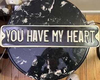 Lot 12 | I LOVE U 24/7 Artist Made Licence Plate Wall Art