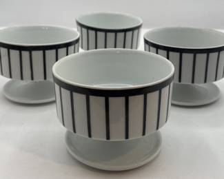 Lot 33 | Postmodern Black & White Striped Pedestal Ice