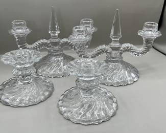 Lot 264 | Fostoria Colony Double Candlesticks
